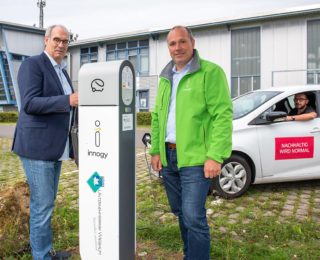Neue Ladesäule für Elektroautos im Unternehmerpark Wiesbaum